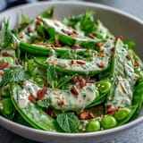 Snap Pea Radish Tahini Salad