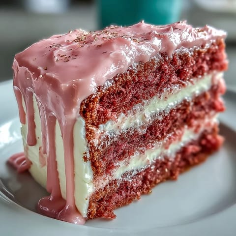 Decadent pink bridal shower cake featuring rosé wine and elegant gold drizzles.