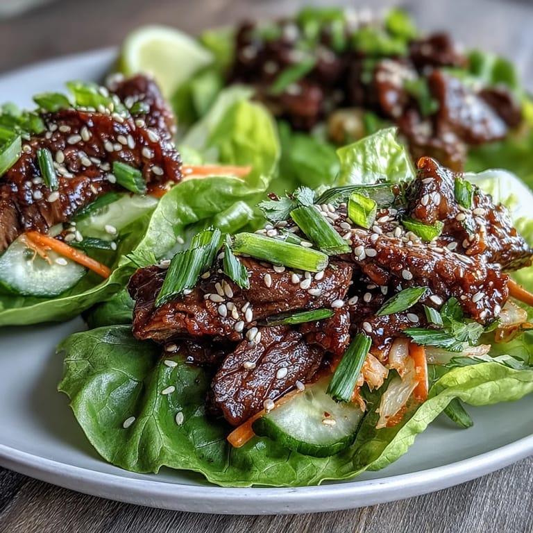 Savor these delicious Korean BBQ Beef Lettuce Wraps, a perfect fresh meal.